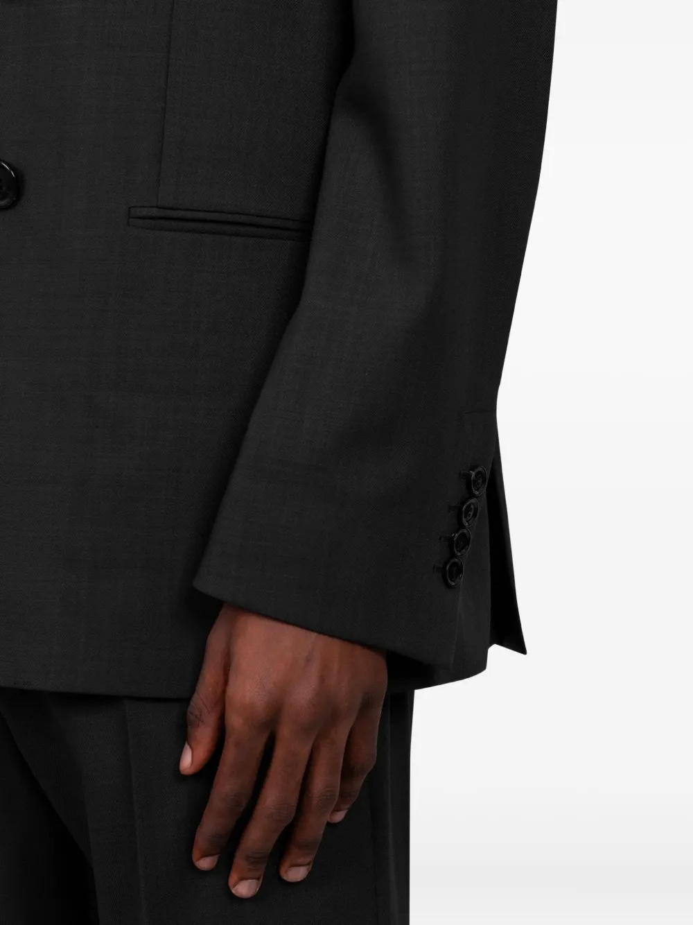 AMI Paris Wollen jack met knopen Grijs