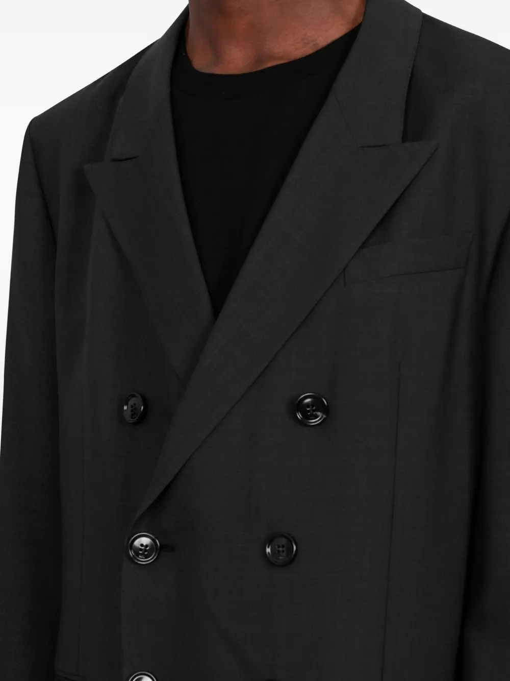 AMI Paris Wollen jack met knopen Grijs