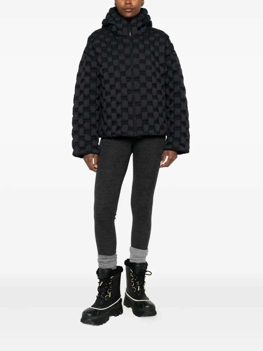 Raxxy Piumino Parka Coat In Black