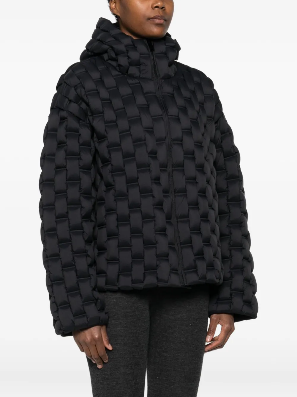 Raxxy Piumino Parka Coat In Black