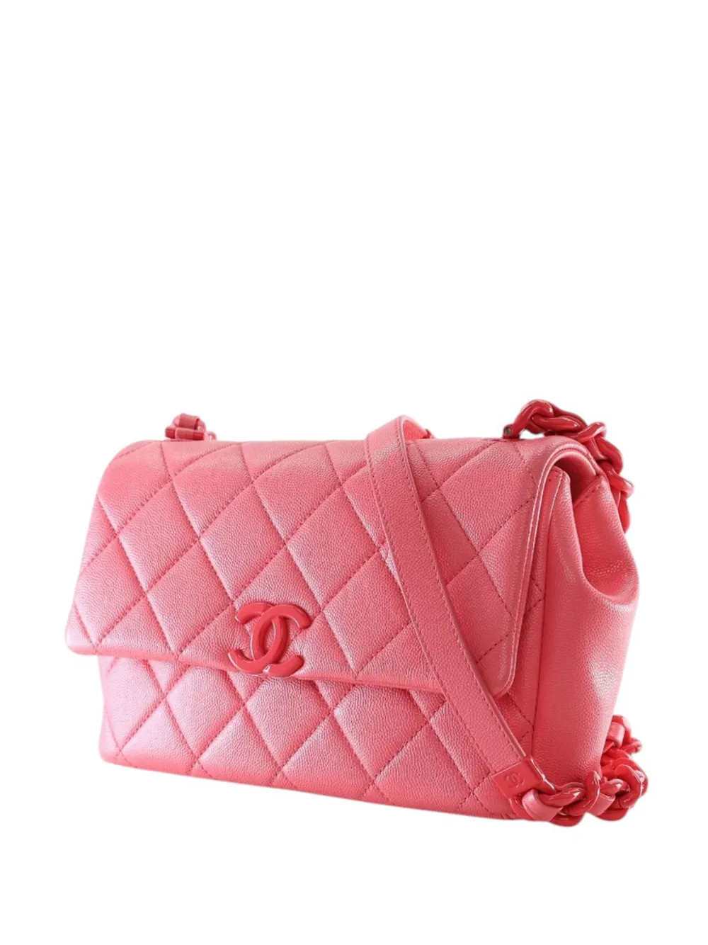 Pre-owned Chanel 2021 Medium Caviar My Everything Flap Crossbody Bag In Pink