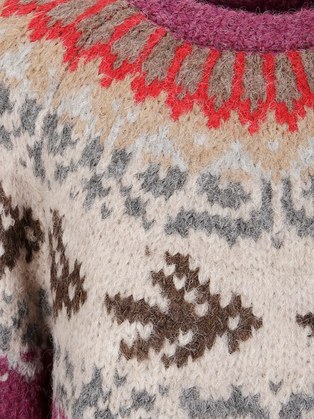 Thibault Van Der Straete Fair Isle Crew-neck Sweater In Pink
