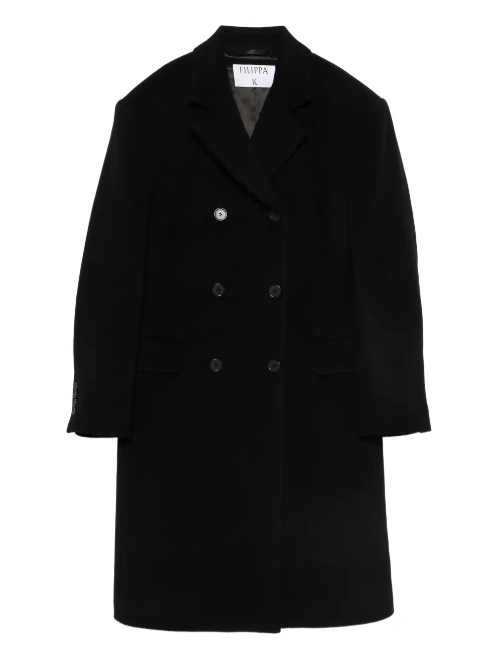 Filippa K abrigo con doble botonadura | negro | Image 1