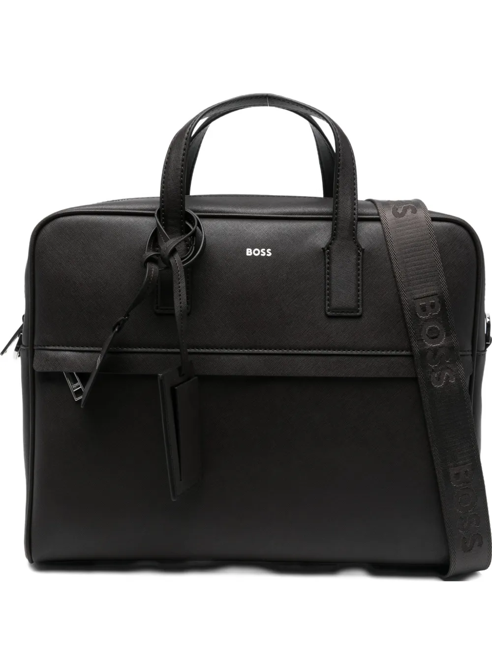 BOSS foil-print briefcase | Brown | Image 1