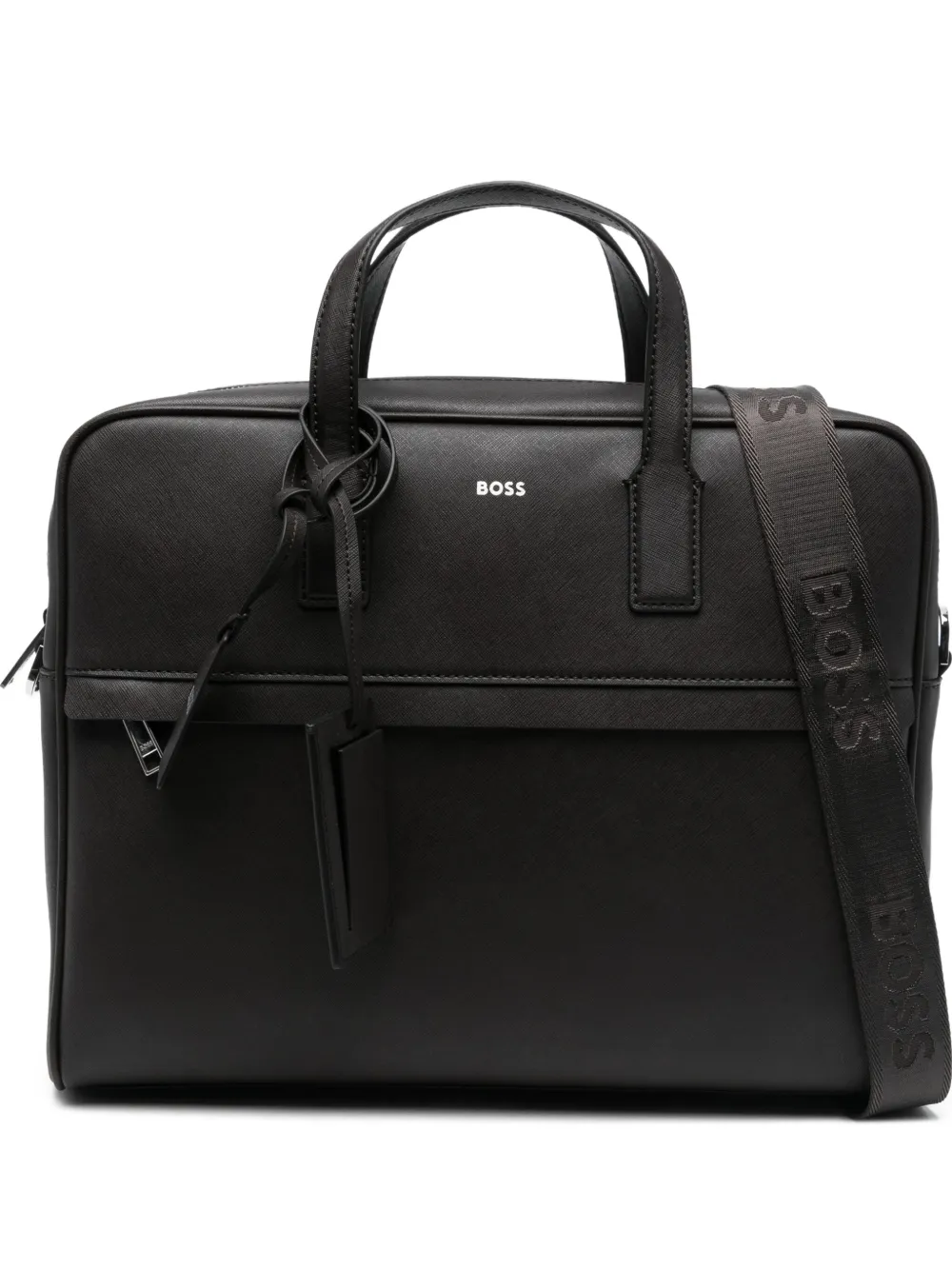 BOSS foil-print briefcase | Brown | Image 1