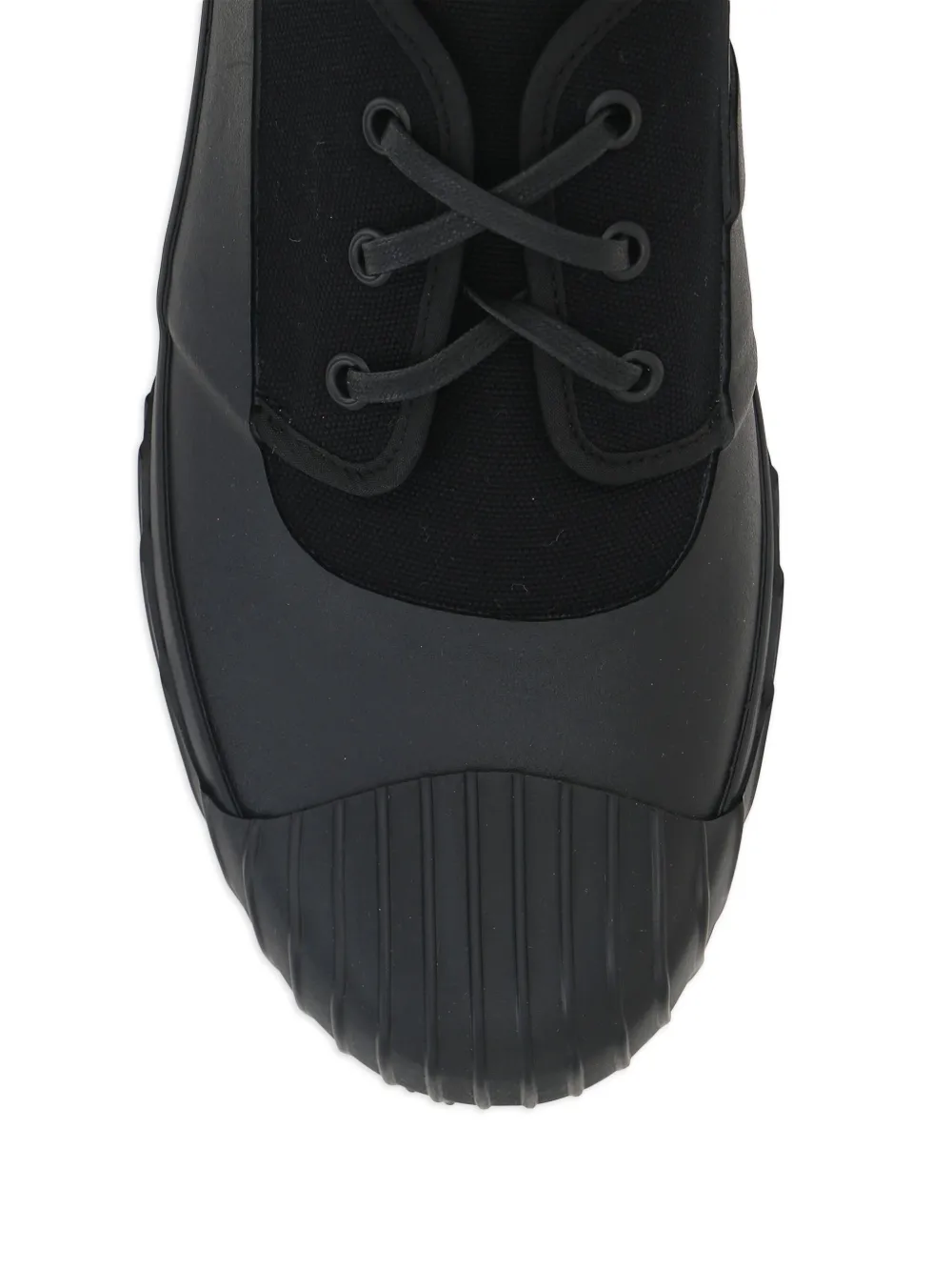 Moonstar Lace-up Canvas Sneakers In Black