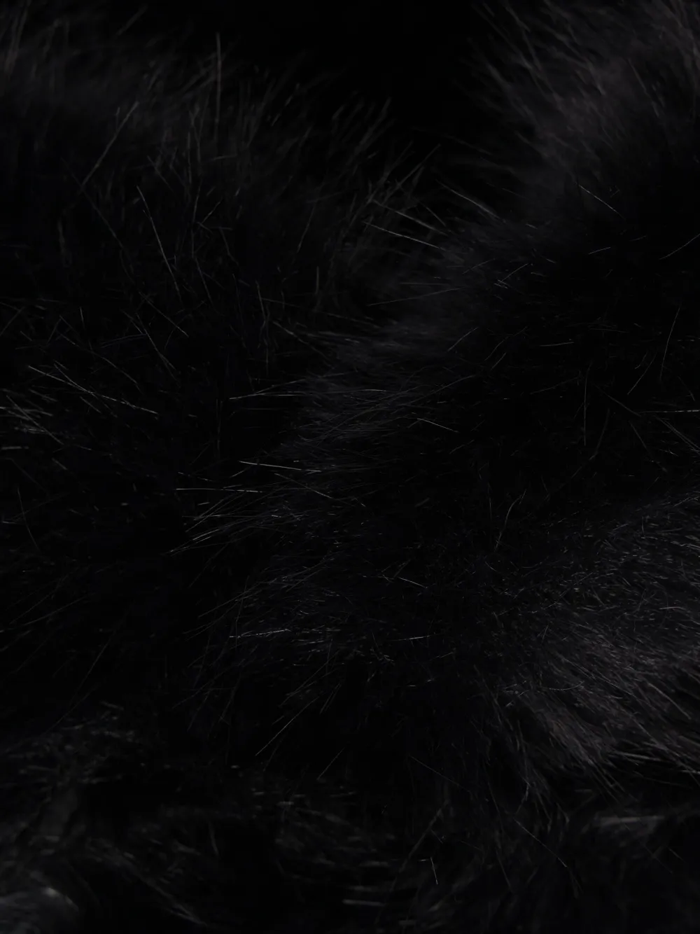 Vaquera Faux-fur Leather Coat In Black