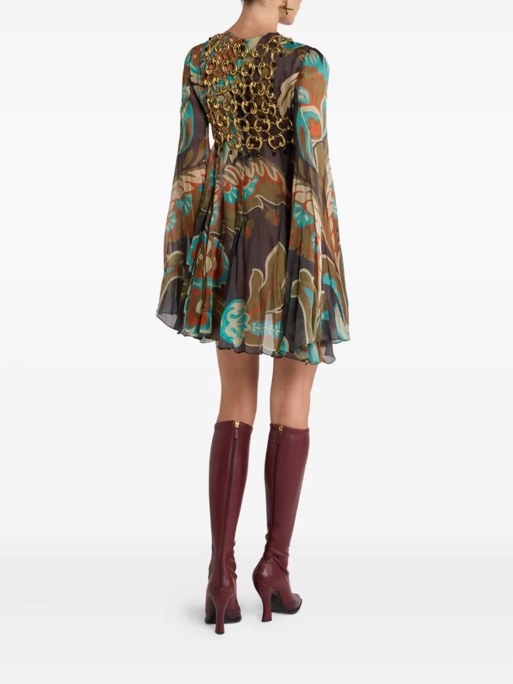 ETRO Cropped top met paisley-print Beige