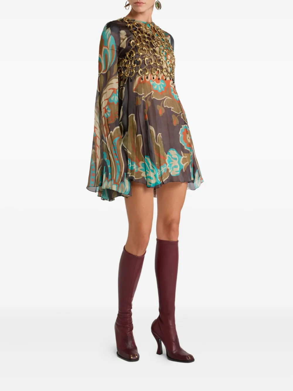 ETRO Cropped top met paisley-print Beige