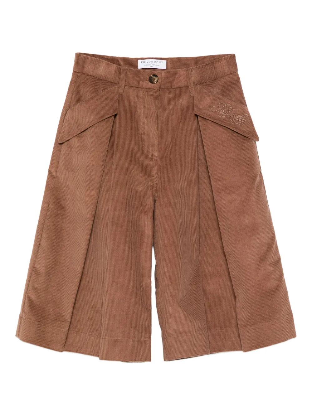 Philosophy Di Lorenzo Serafini Kids corduroy shorts - Marrone