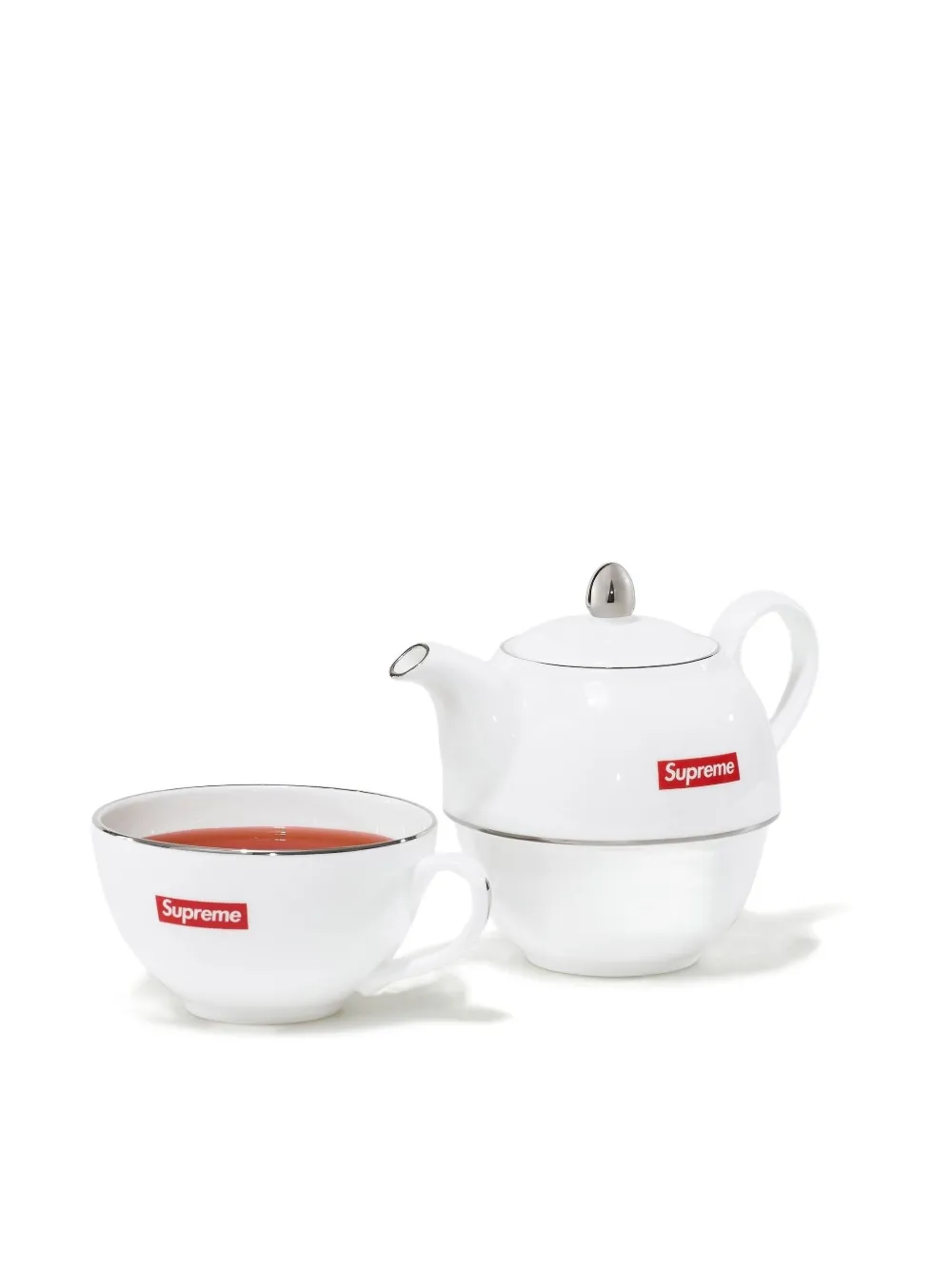 Supreme Theeset met logo - Wit