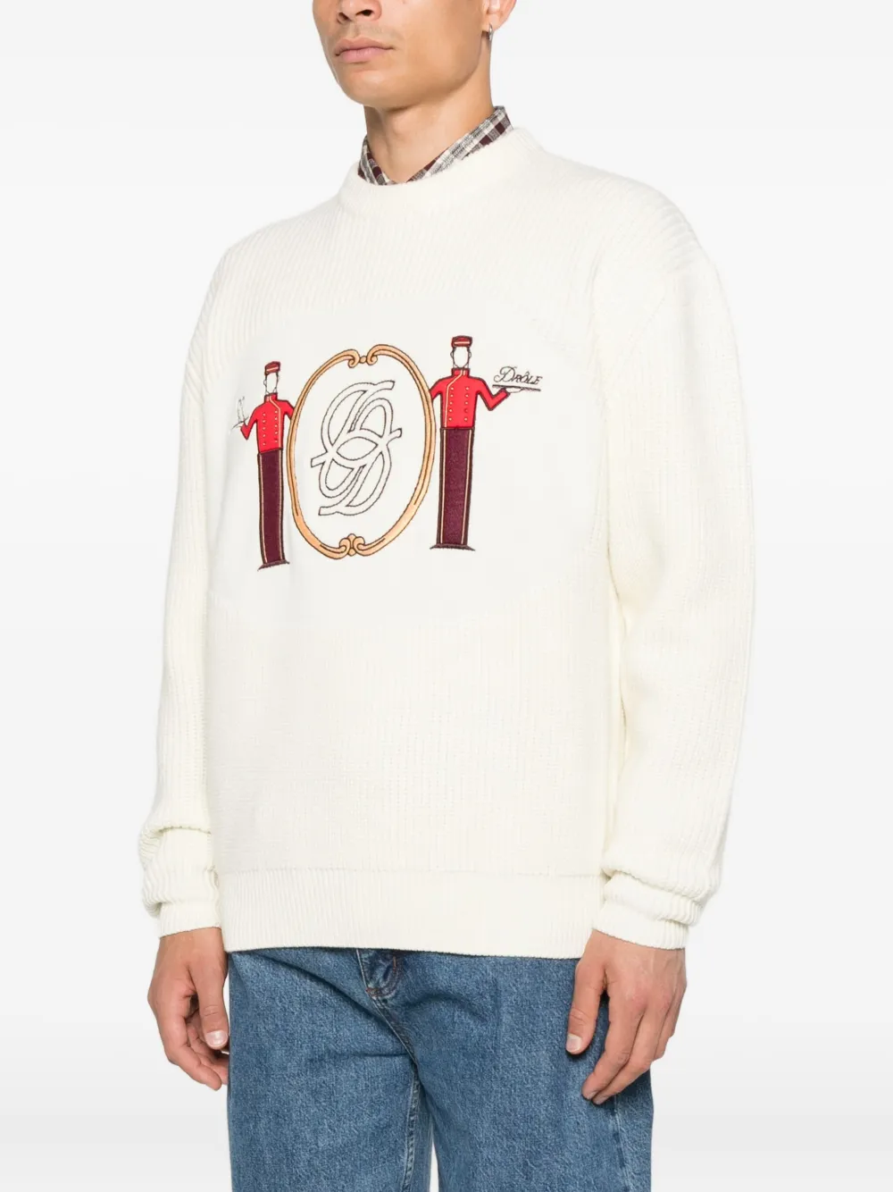 Drôle De Monsieur Groom trui Wit