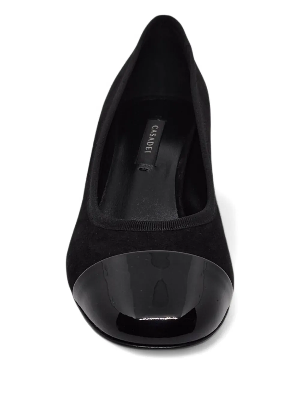 Casadei cap-toe block-heel pumps Zwart
