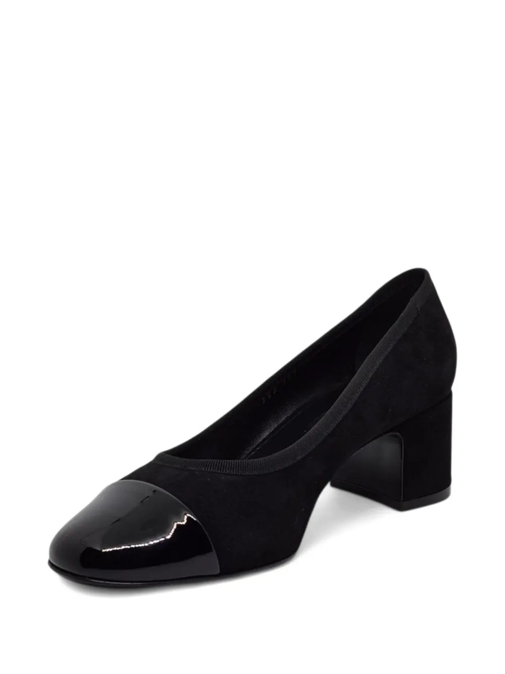 Casadei cap-toe block-heel pumps Zwart