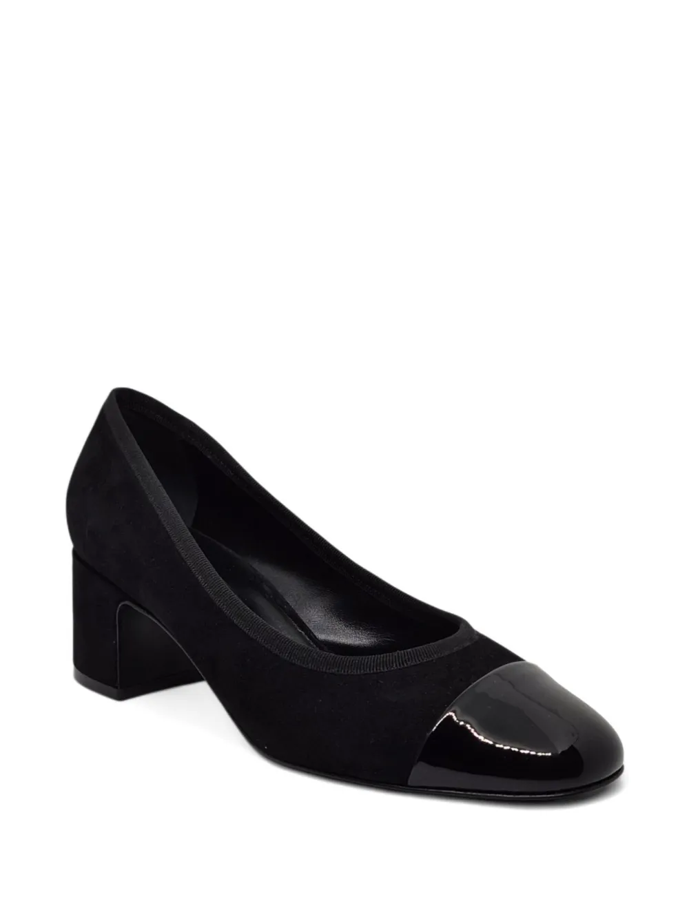 Casadei cap-toe block-heel pumps Zwart