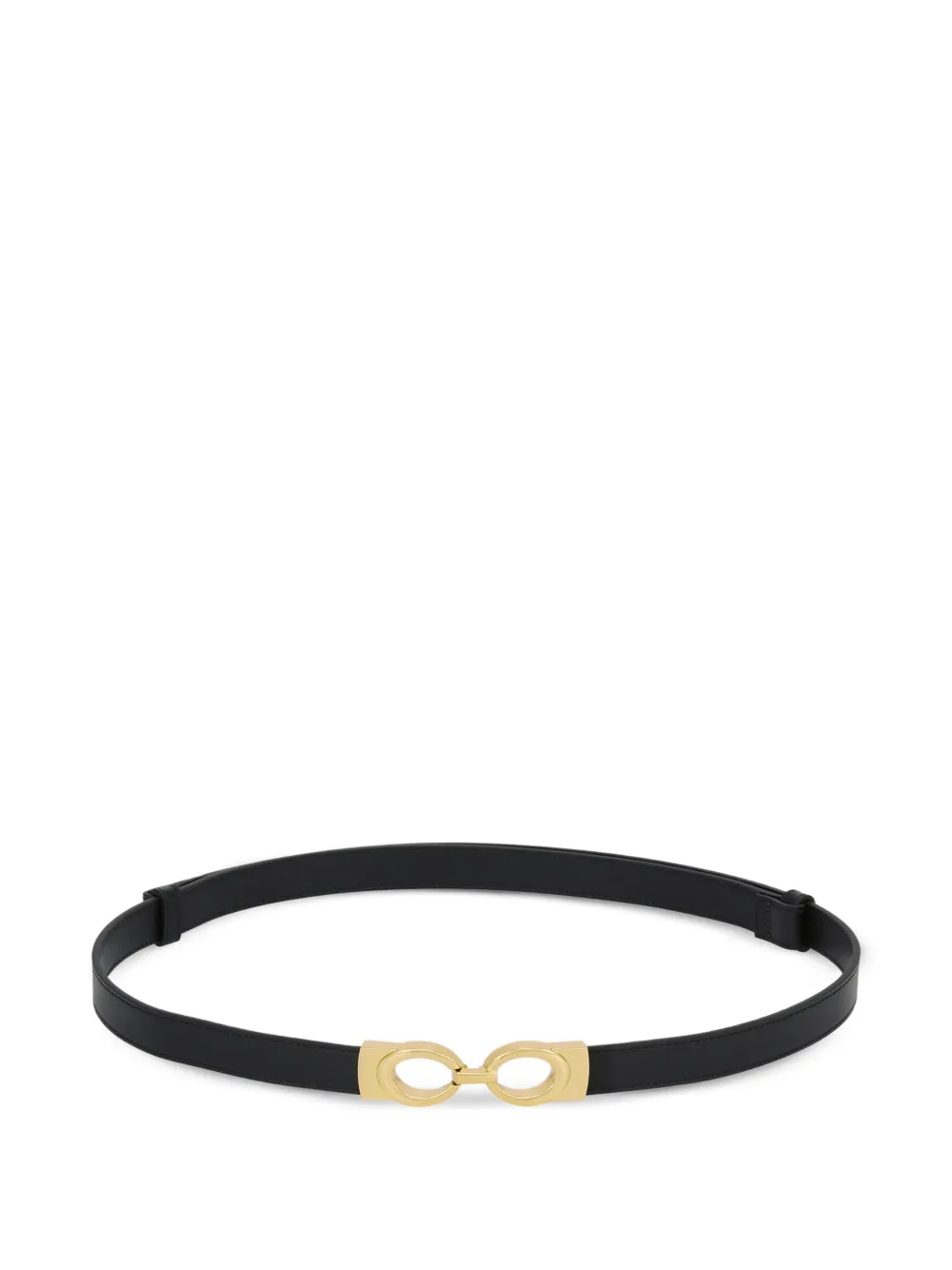 Potamy Buckle Leather Belt In Black