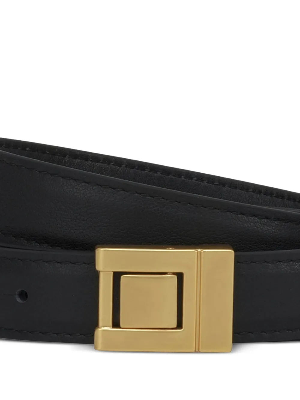 Potamy Square-buckle Leather Belt In Black