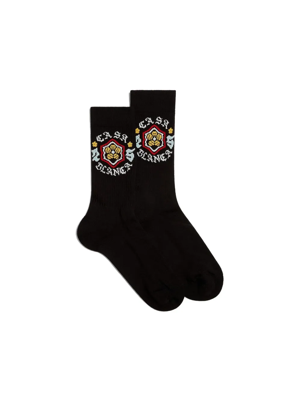 Casablanca Logo-jacquard Socks In Black