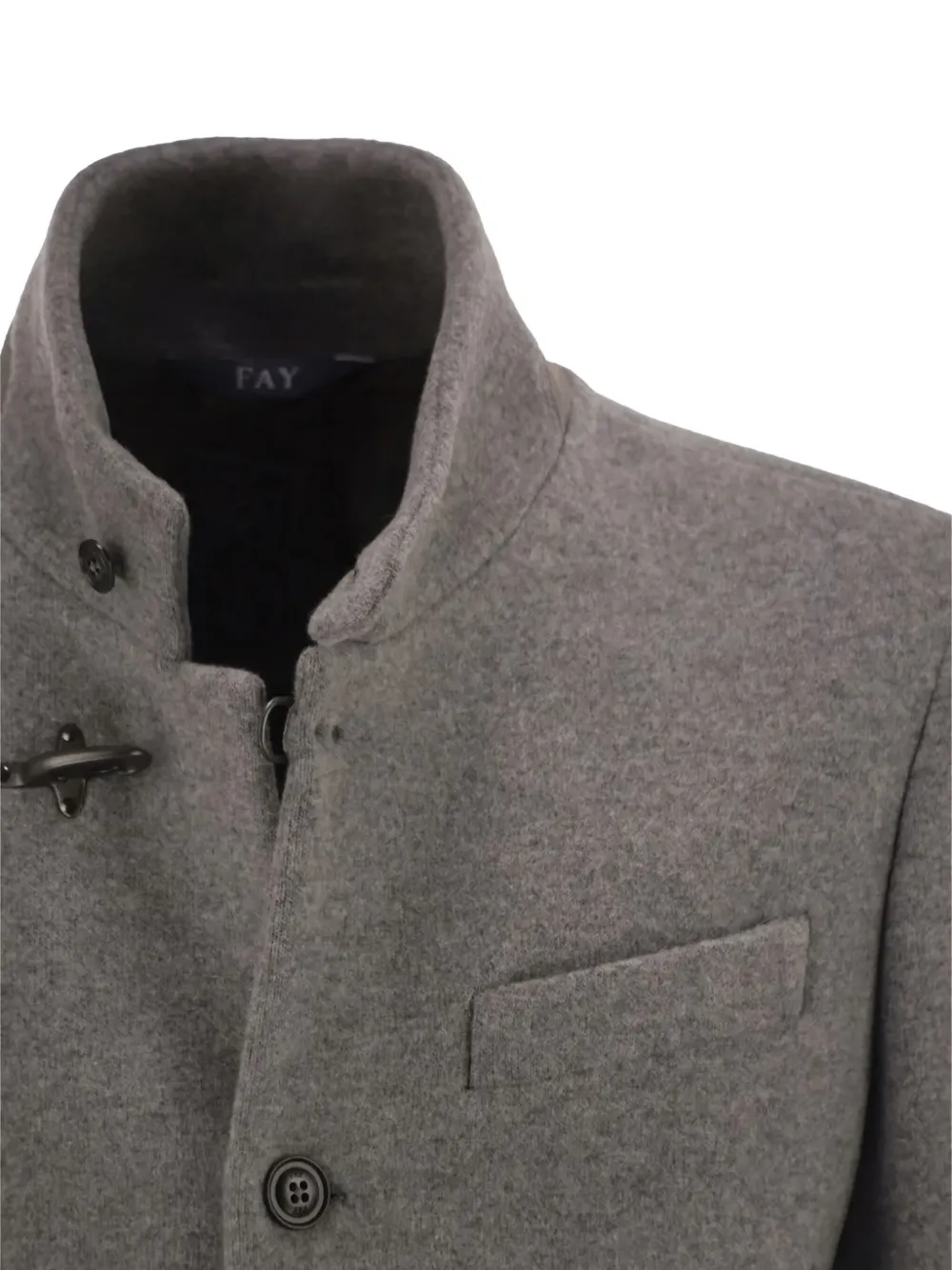 Fay Wool Blend Single Breasted Blazer In Gray