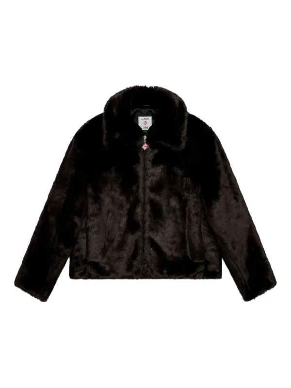 Casablanca Paris Faux-fur Jacket in Black