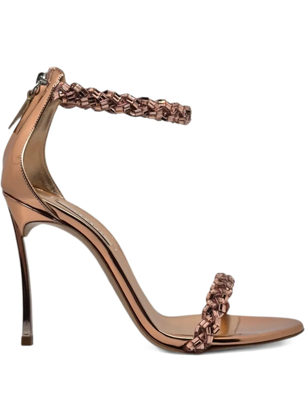 Casadei beaded heeled sandals Roze