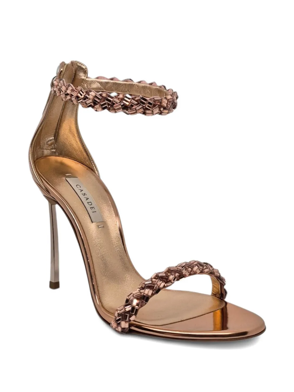 Casadei beaded heeled sandals Roze