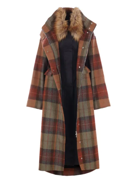 Petra Fargerstrom faux-fur collar coat