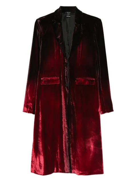 Avant Toi velvet single-breasted coat