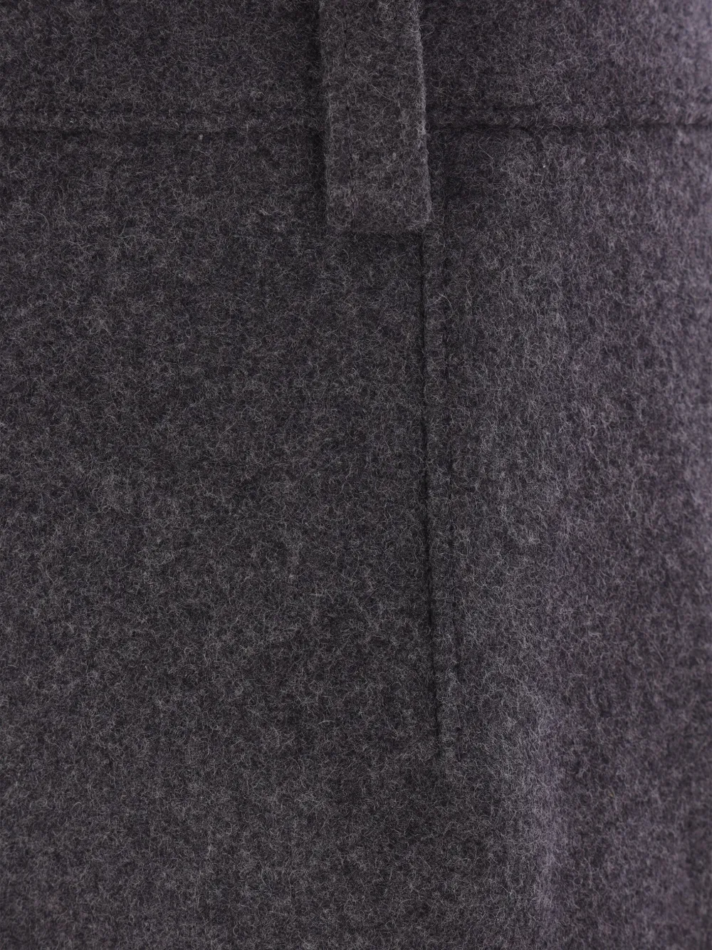 August Barron Asymmetric Wool Skirt In Gray