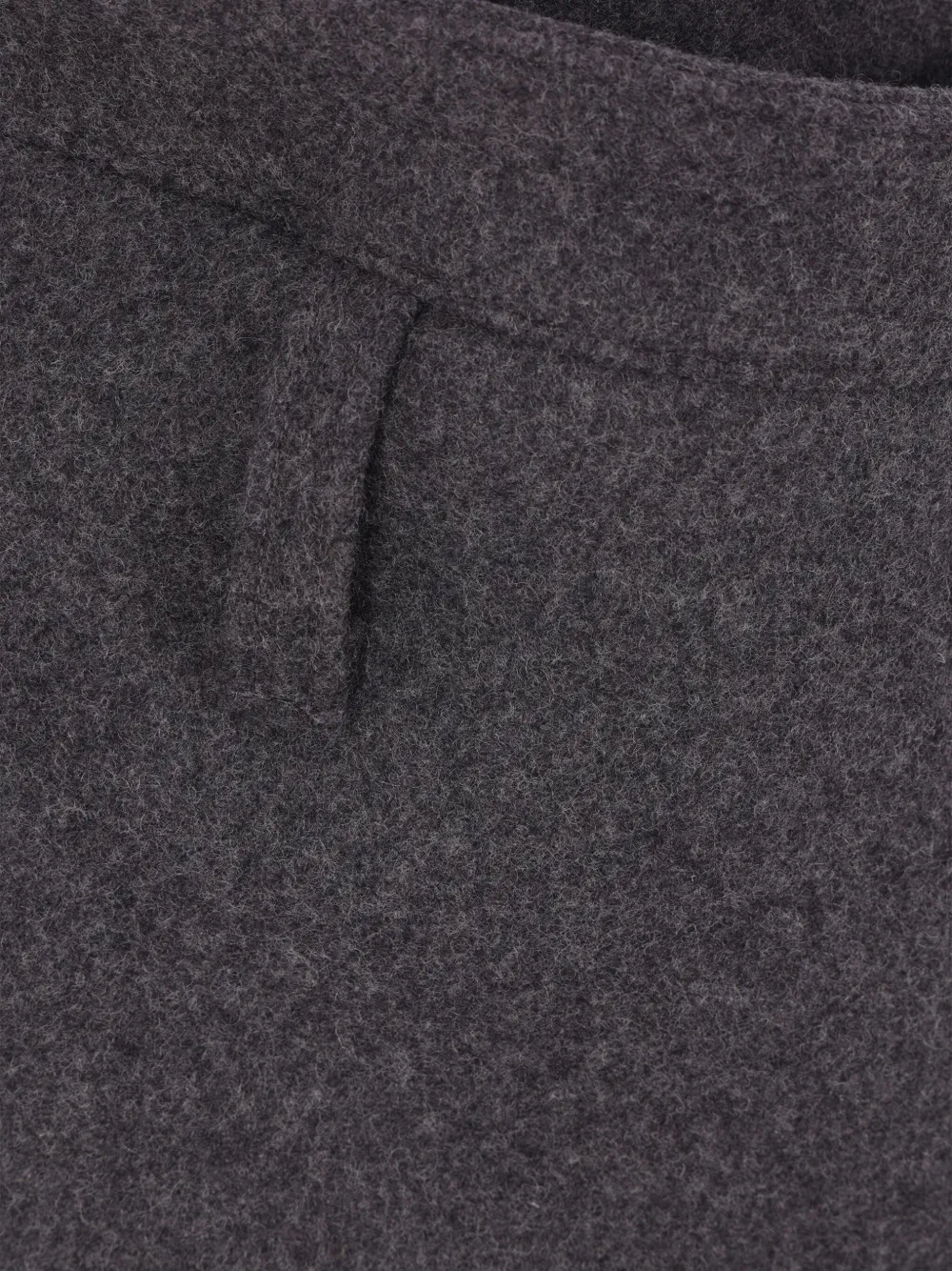 August Barron Asymmetric Wool Skirt In Gray
