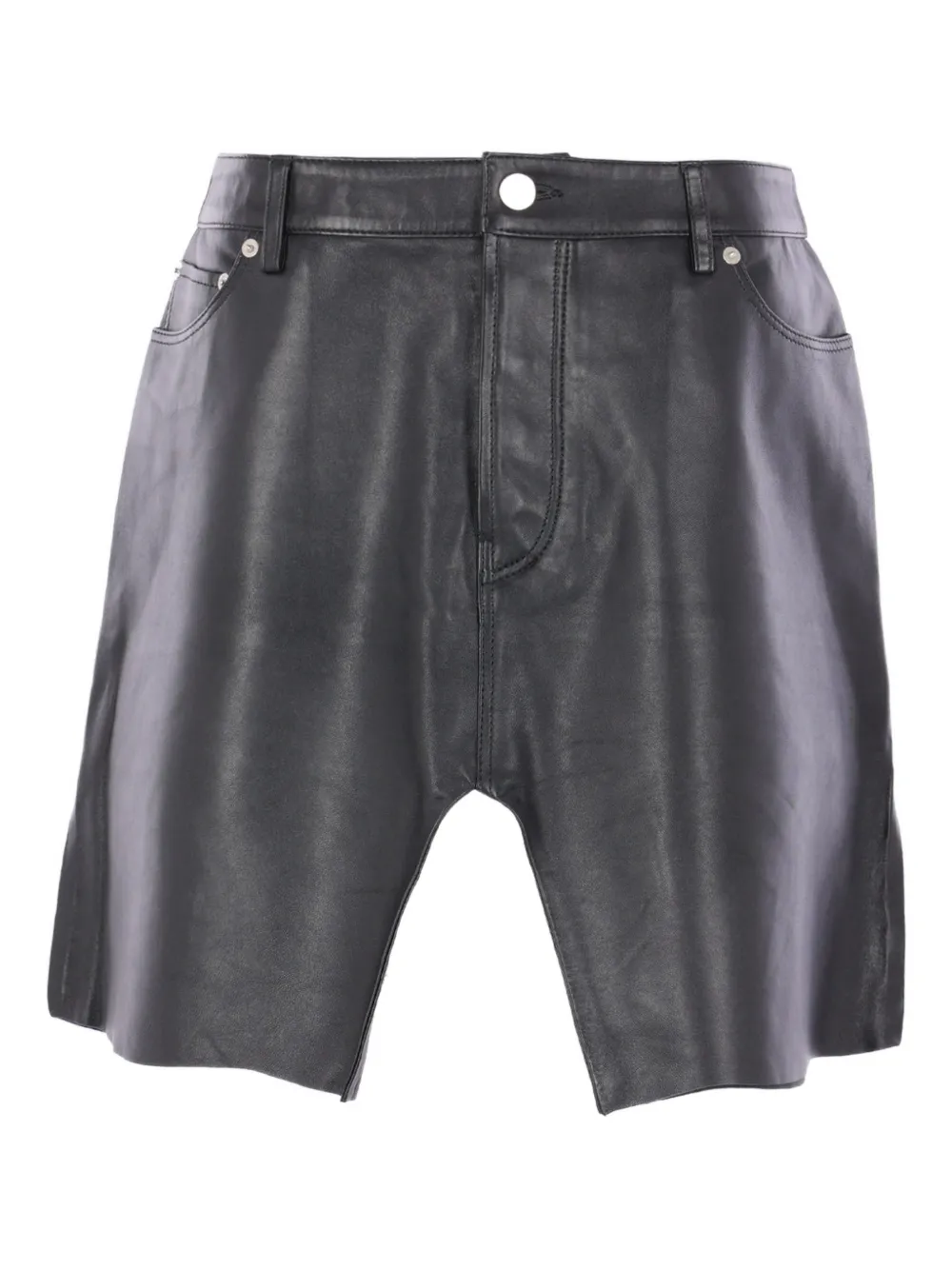 August Barron side-pockets leather shorts | Black | Image 1