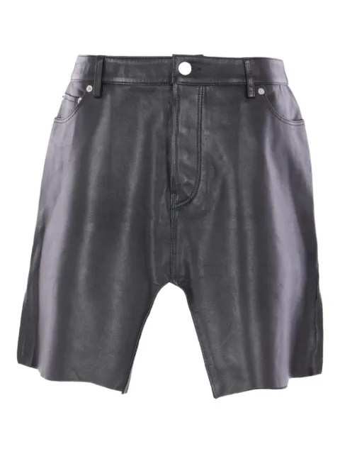 August Barron side-pockets leather shorts