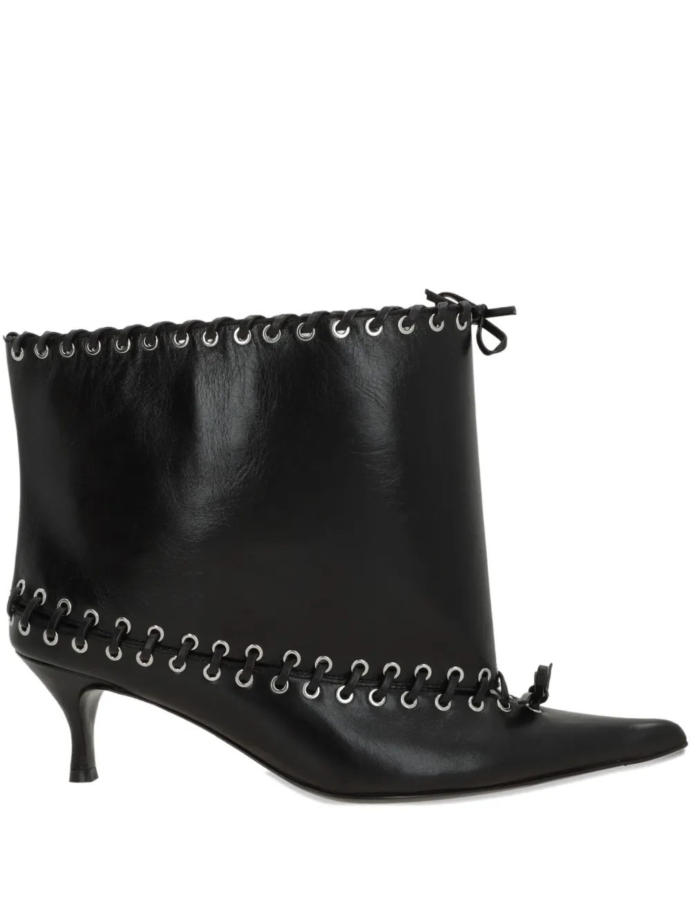 August Barron 60mm Eyelet-straps Ankle Boots In Black