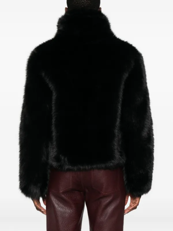 MOLLIOLLI buckle-strap faux-fur Coat Black FARFETCH JO - Main Image