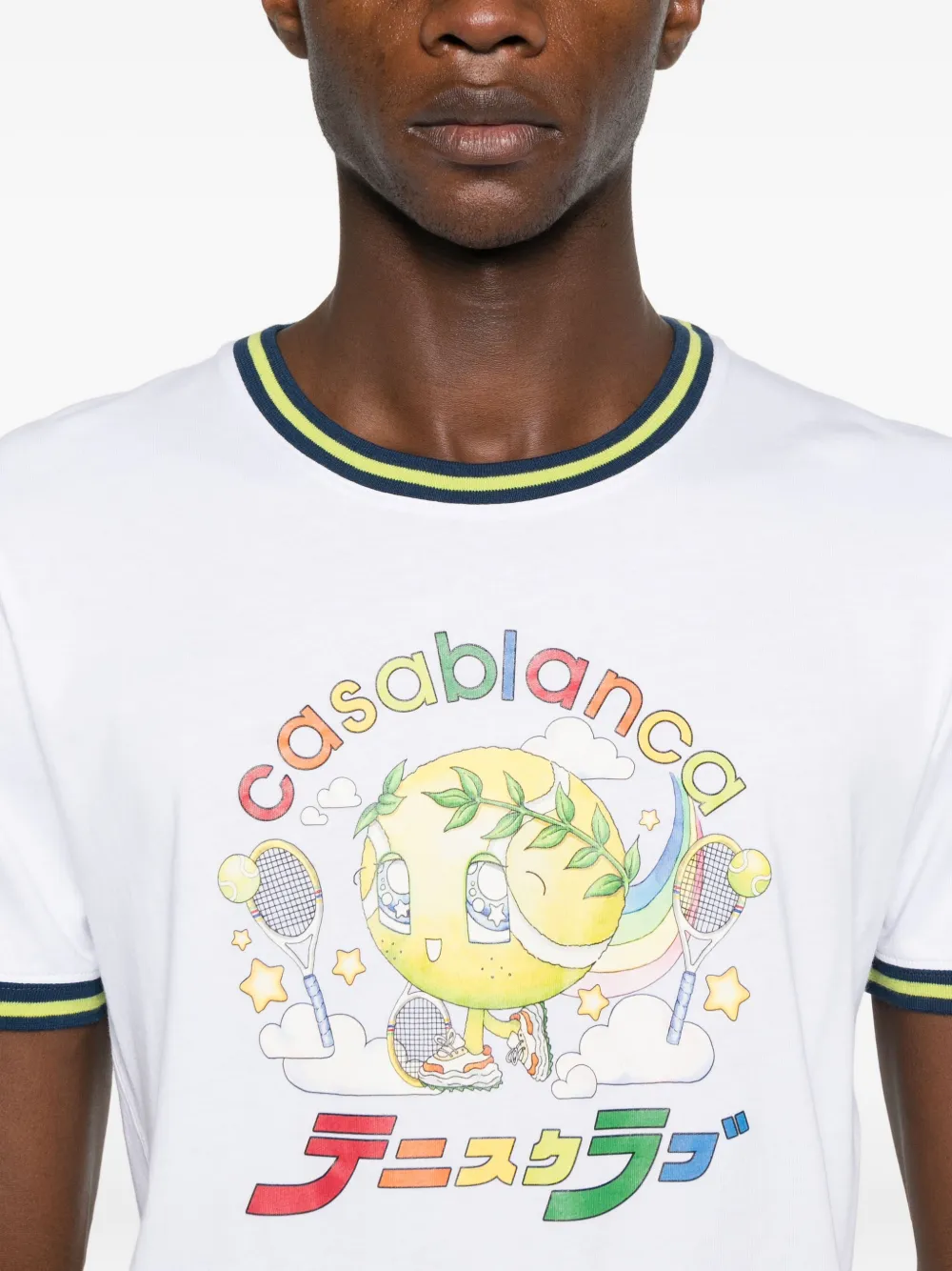 Casablanca Tennis Mascot T-shirt Wit
