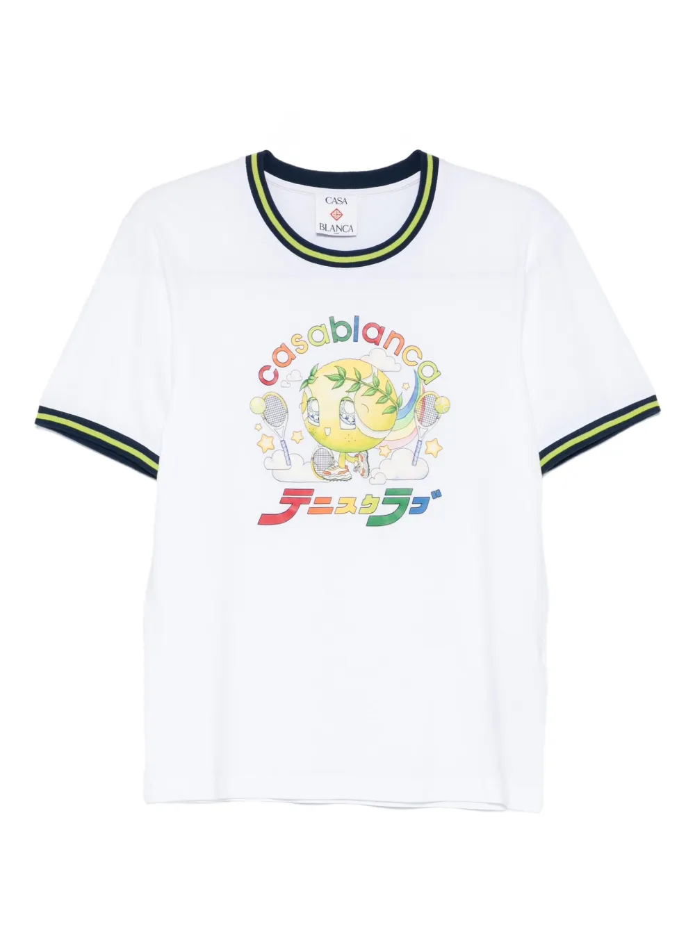 Casablanca Tennis Mascot Tシャツ - ホワイト Casablanca Tennis Mascot Tシャツ - ホワイト