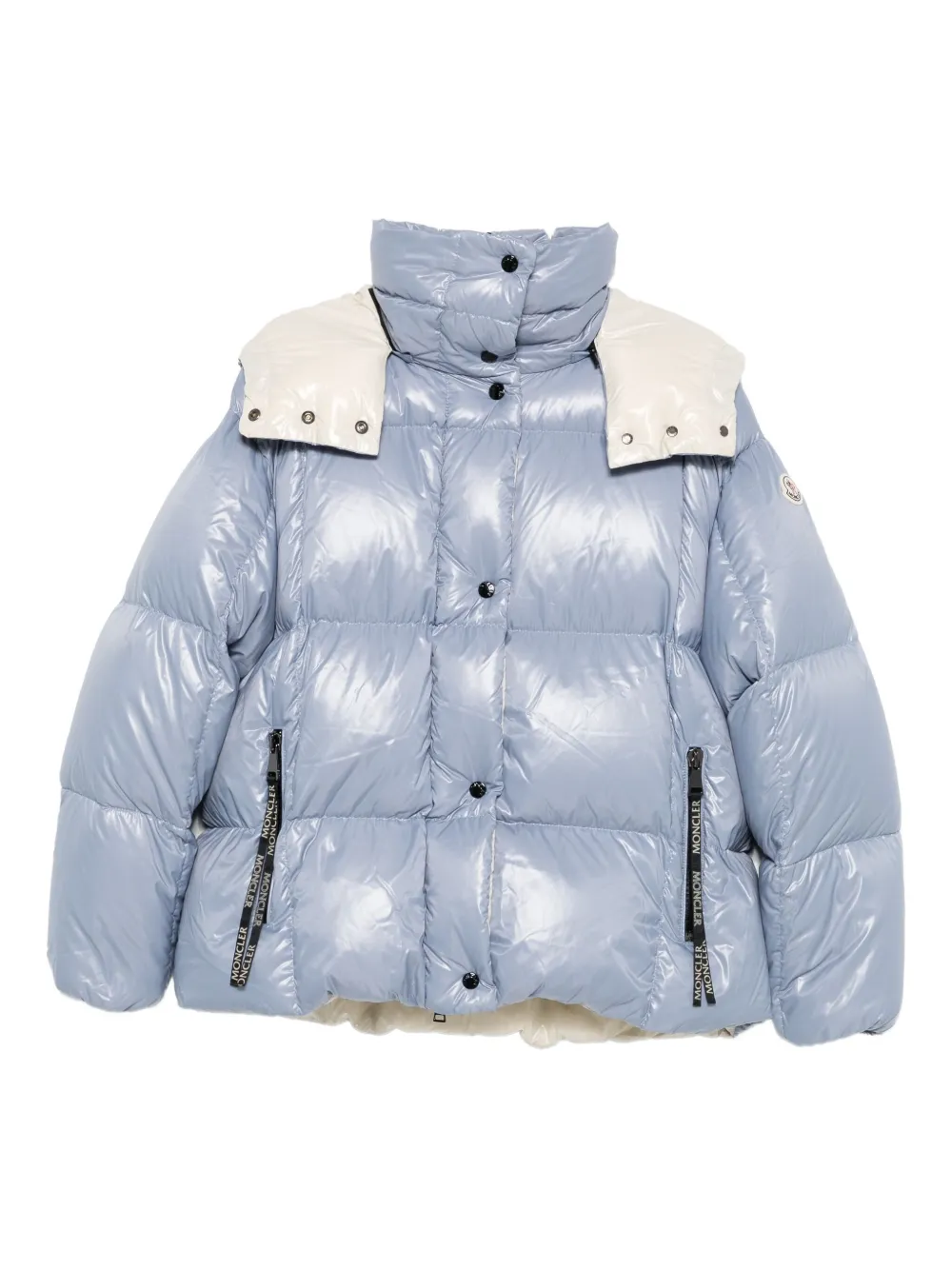 Moncler logo-patch zip-up jacket | Blue | Image 1