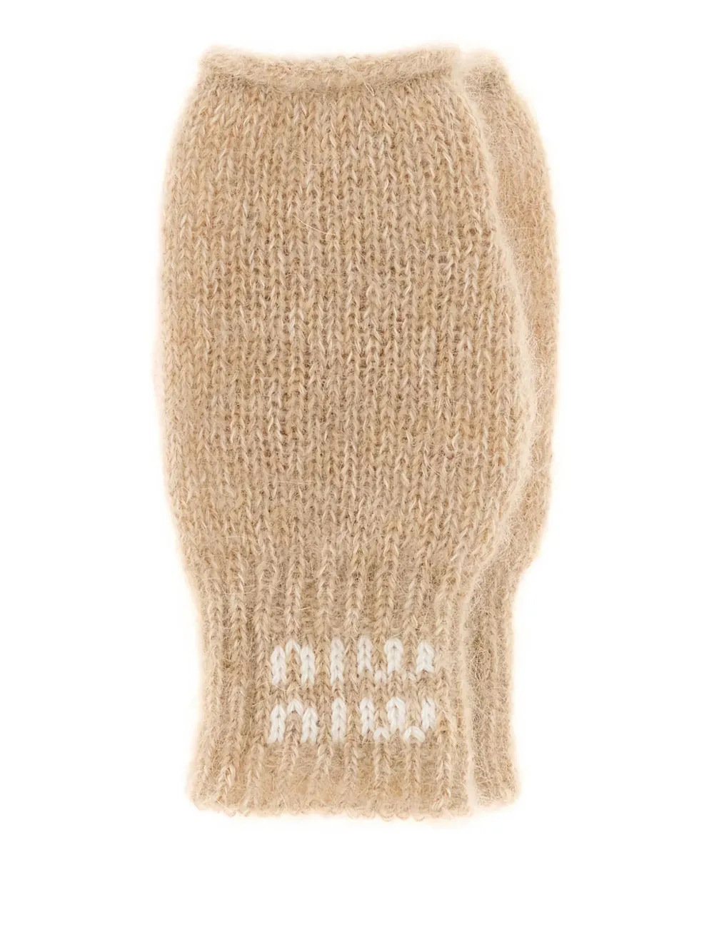 Miu Miu logo-detail gloves | Neutrals | Image 1