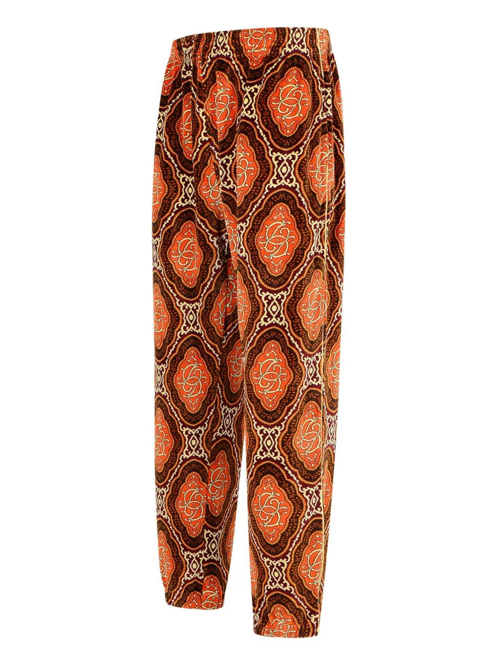 Drôle De Monsieur Fluwelen straight broek met print - Bruin