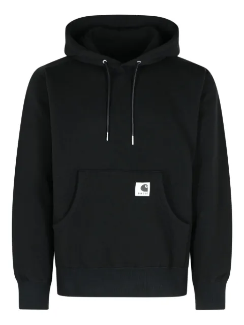 sacai hoodie con cordones