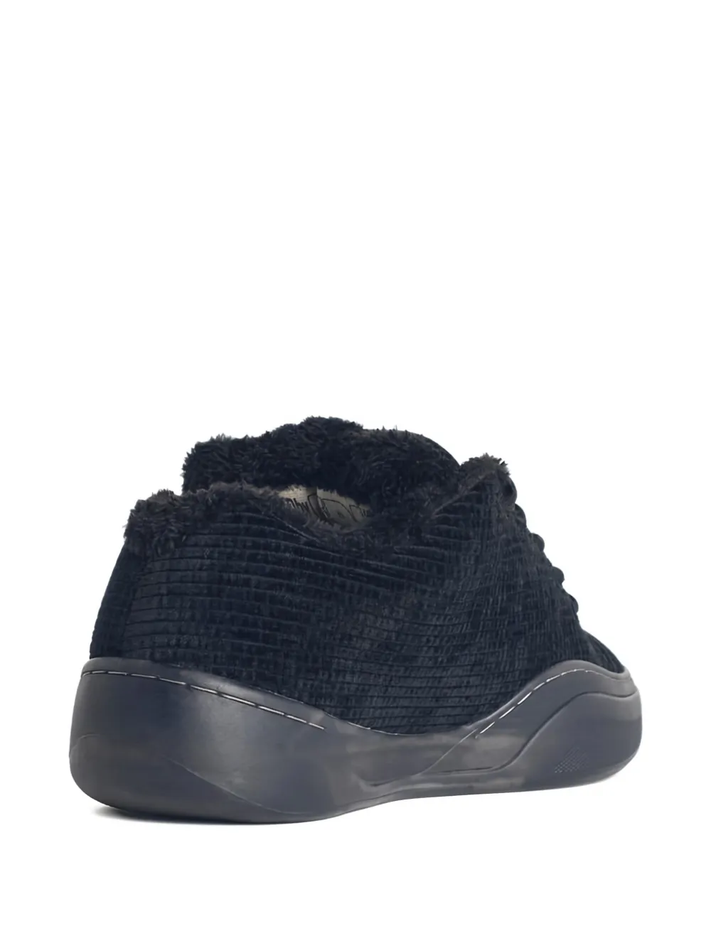 Erl Vamp Skate Black Low-top Sneaker With Front Logo In Velvet Man In Black