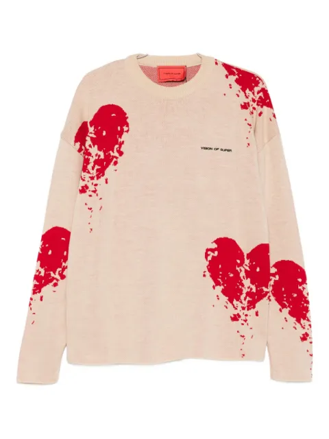 Vision Of Super heart-print sweater