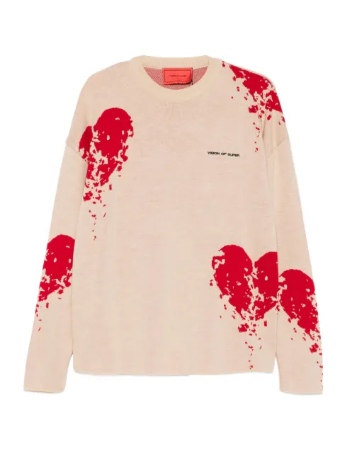 Vision Of Super heart-print sweater
