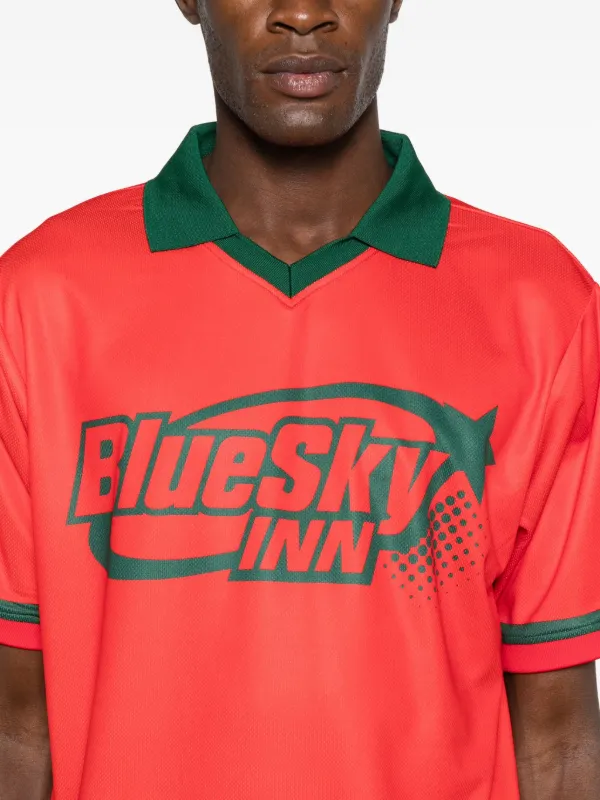 BLUE SKY INN logo-print Soccer T-shirt Red FARFETCH PH
