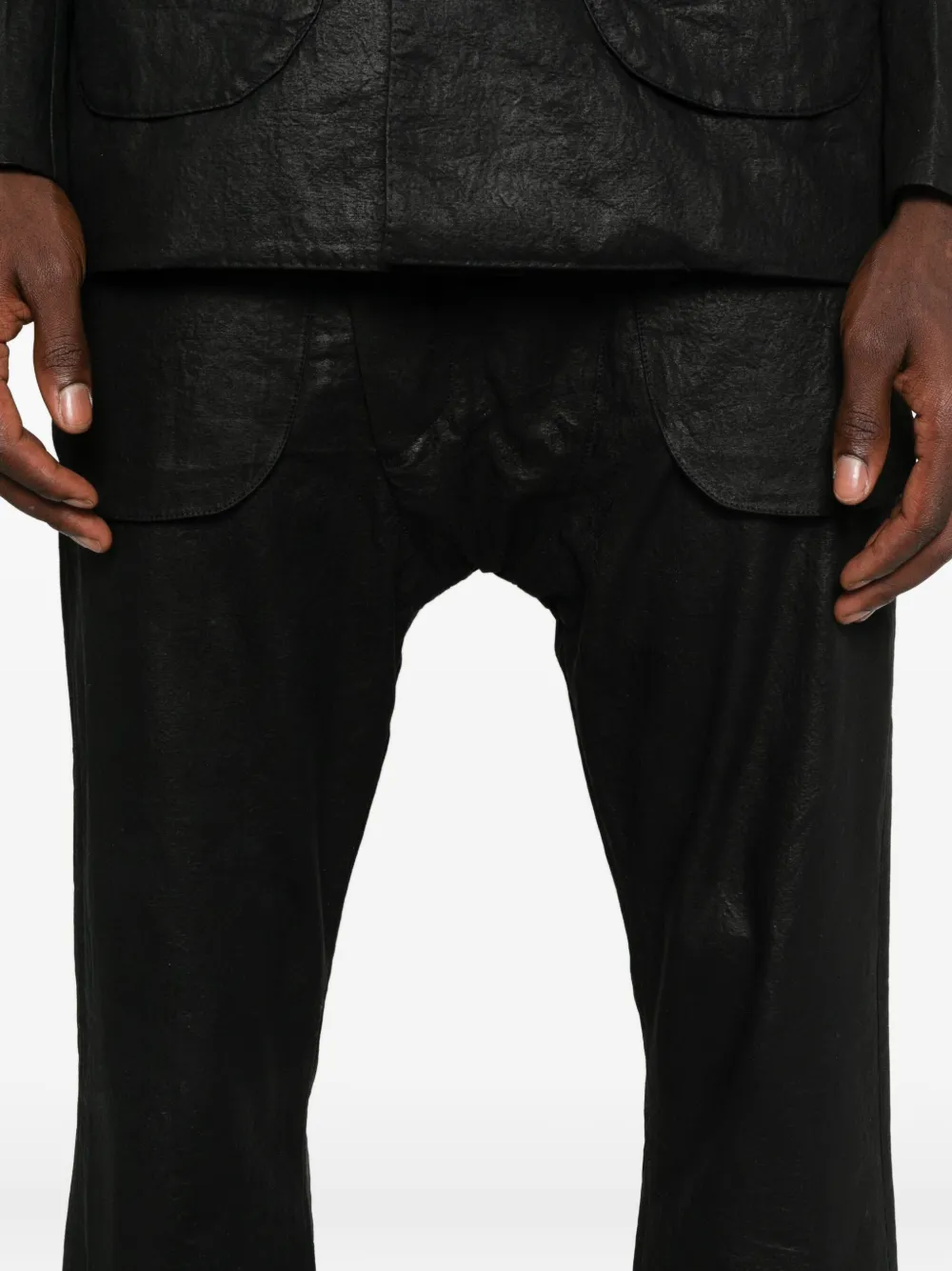 Deepti Panelled Pants In Black
