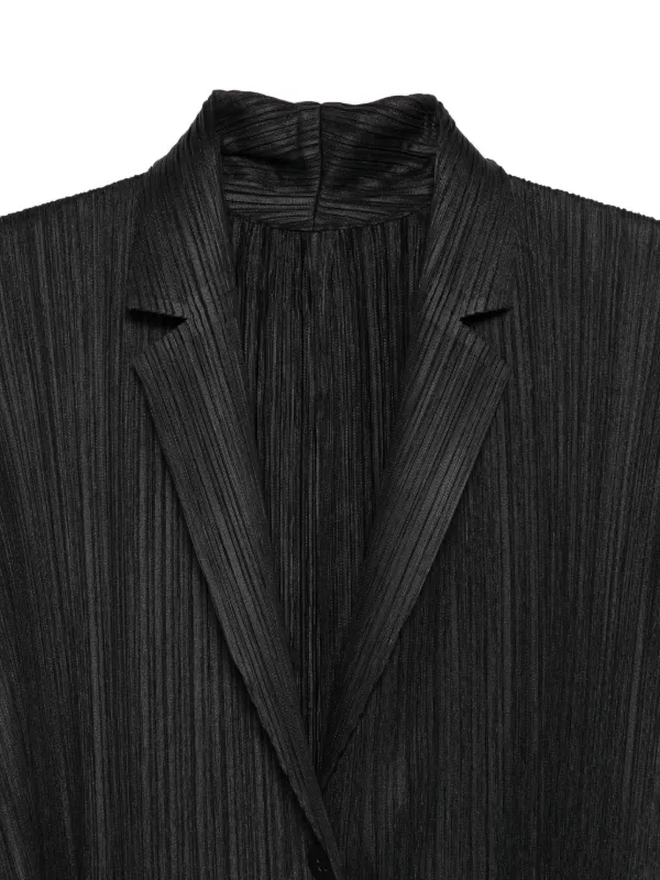 Pleats Please Issey Miyake Pleated Blazer | Black | FARFETCH