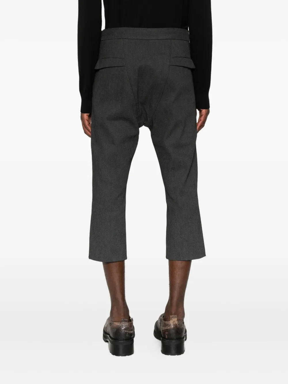 Deepti Panelled Cropped Trousers In Gray