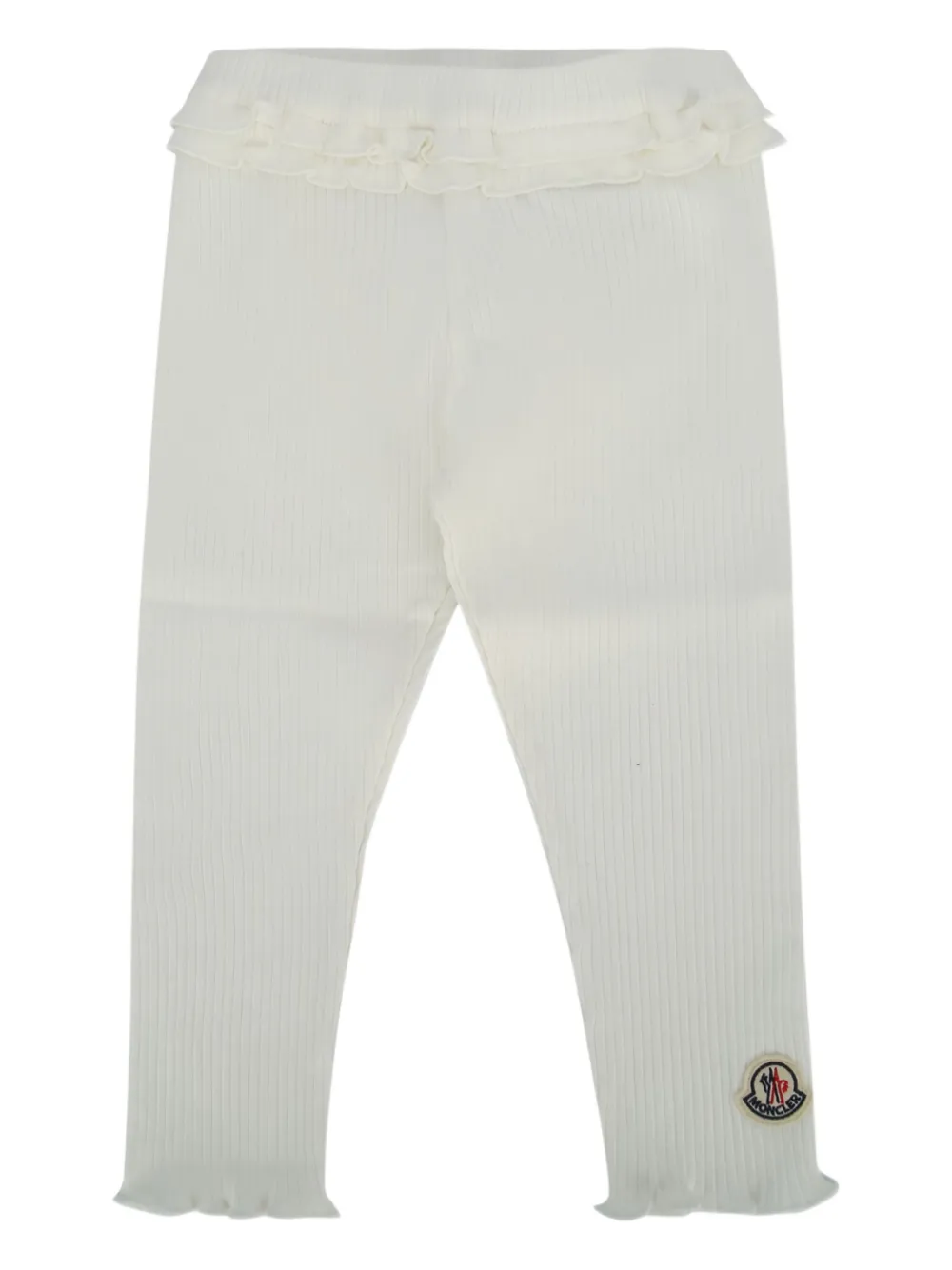 Moncler Enfant Legging met logo applicatie Grijs