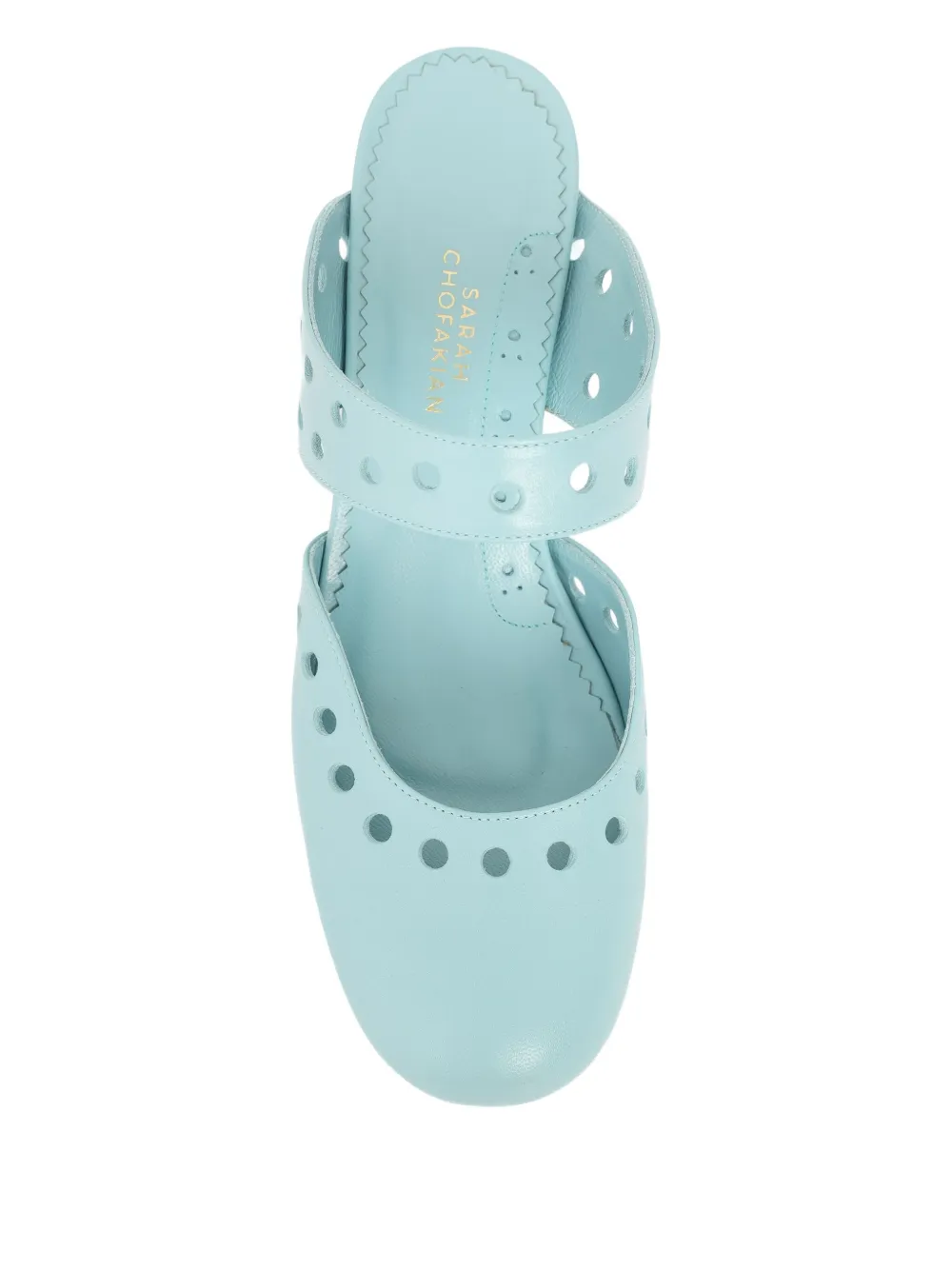 Sarah Chofakian Genoise mules Blauw