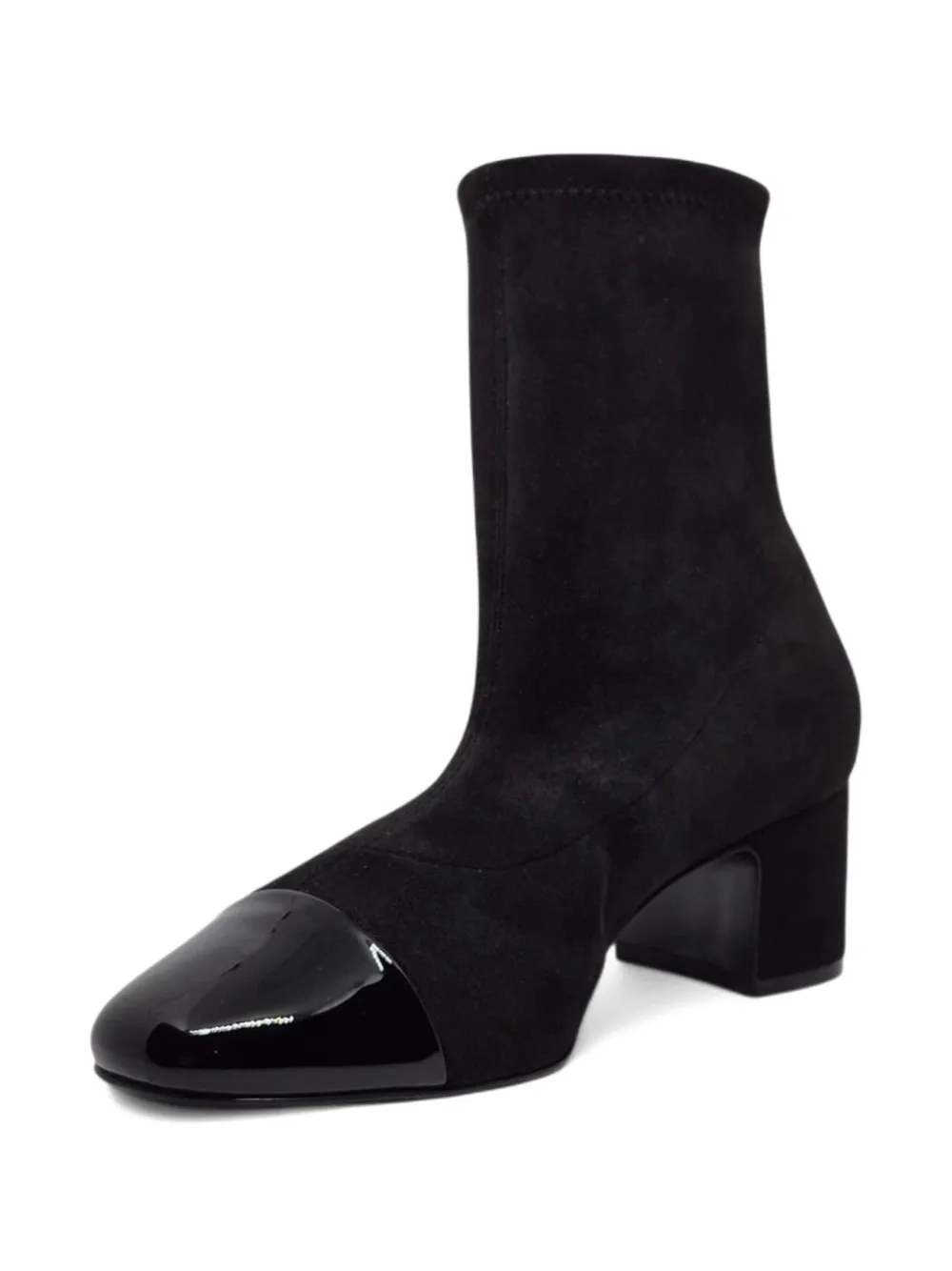 Casadei Cap-toe Block-heel Pumps In Black